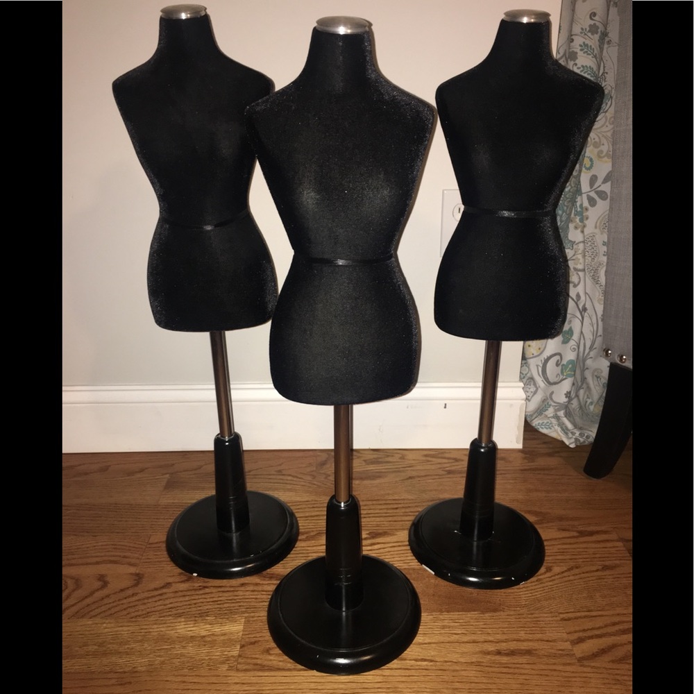 Black felt child mannequins